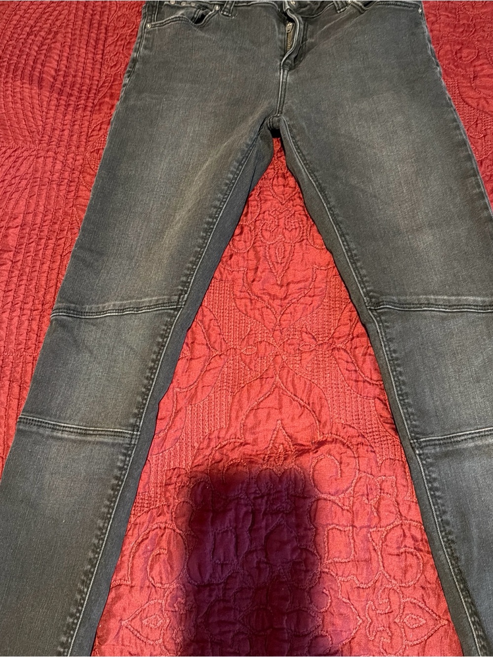 Zara Women's Charcoal Grey/ black Skinny Jeans